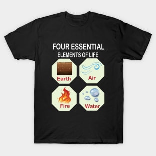 Four Essential Elements of Life Science Lovers students and teachers T-Shirt